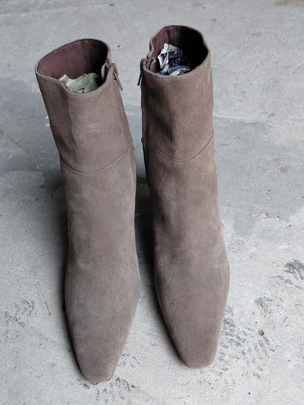 Zara  Split Suede Kitten  Ankle Boots